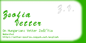 zsofia vetter business card